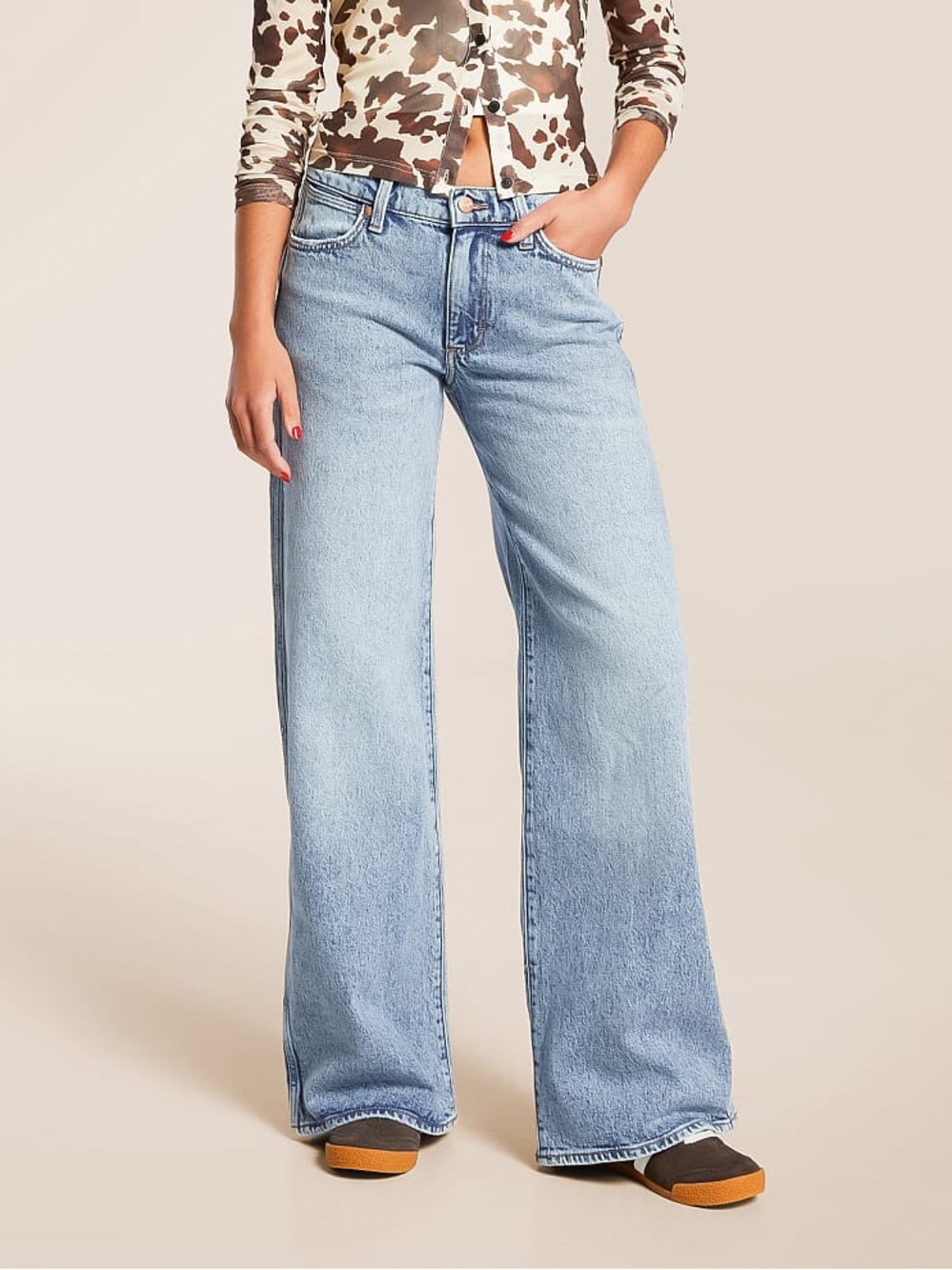 NEW Wrangler Low Rise Baggy Jeans Women 27 Light Wash Wide Leg Skater Y2K Denim - Picture 13 of 15